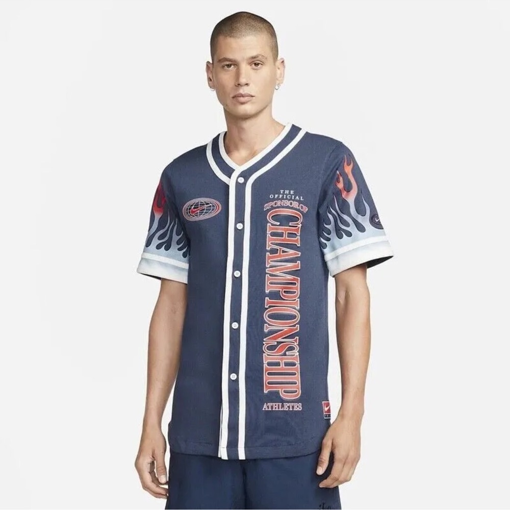✔️ NIKE AMERICANA MEN’S BUTTON UP BASEBALL JERSEY